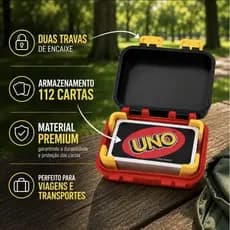 Caixa Box para Uno Baralho Case Jogo Uno Box Proteção Organizador