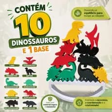 jogo equilíbrio dinossauro. brinquedo educativo.