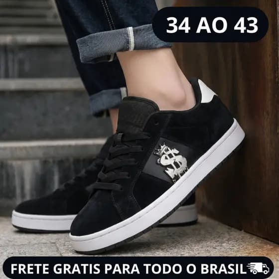 Tênis Street Masculino Macio Unissex Para Looks Urbanos Despojados e Cheios de Atitude