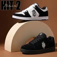 Kit 2 Tenis Masculino Corrida Amortecimento Leve Pisada Segura Movimento Ativo Dinamico