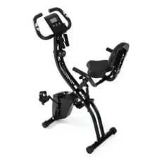 Bicicleta Ergométrica Vertical Dobrável Exercicio 150kg Cor Preto