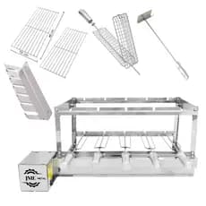 Churrasqueira Grill Kit C/ 5 Espetos  Todo em Inox Mais Acessórios J5