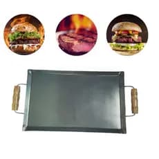 Chapa Bifeteira 48x30 cm para Lanches, Bifes, Porções uso em Fogões