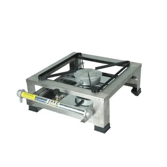 Fogão 1 Boca 30x30 Mesa Alta Pressão com Acessórios Mangueira e Registro