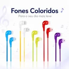 Peças 1 a 20 Fone de Ouvido com Fio Colorido Stereo Headphone
