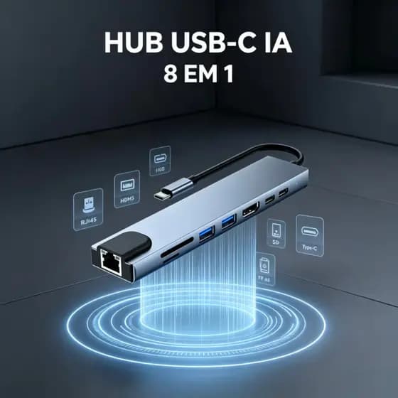 Adaptador Hub Tipo C 4em1/5em2/6em1/7 Em 1/ 8em1 HDMI Micro Sd Tf M1 4k Usb 3.0 Para computador todo tipo