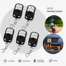 Controle Remoto Universal para Portão Elétrico e Garagem Eletrônico Chaveiro 433MHz 4 Botões