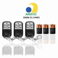 Controle ORIGINAL de Portão Electrónico Remoto Compatível 433Mhz automático Garagem 4 Botões Residencial universal