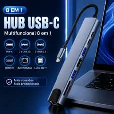 Hub USB Type C 8 Em 1 Com Leitor De Cartão Divisor 3.0 2.0 SD TF Docking Station BOMBOM