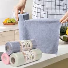 Rolo Pano De Microfibra 20 Peças Destacável Toalha Limpeza Reutilizável Lavar Louça Multiuso Utensílios Cozinha