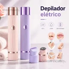 Depilador elétrico com navalha dupla cuidado e delicadeza com sua pele, Recarregável com Tecnologia avançada Indolor