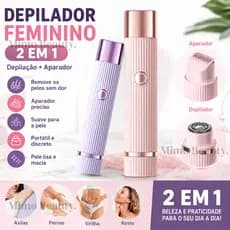 Depilador Eletrico Feminino Recarregável Removedor De Pelos Navalha Dupla
