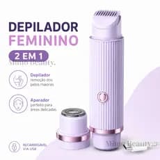 Depilador Eletrico Feminino Recarregável Removedor De Pelos Navalha Dupla Click