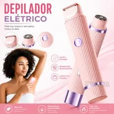 Depilador Elétrico Feminino Recarregável Removedor De Pelos Navalha Dupla Sem Fio Portátil Para Pernas Axilas E Corpo