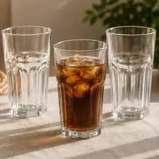 Jogo De 3 Copos Lumina Long Drink 340ml Vidro Transparente