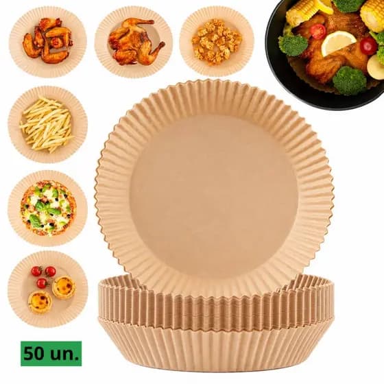 Forma De Papel Pra Air Fryer 16cm C/50 - Promoção