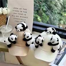 Boné de beisebol de Animal de desenho animado do zoológico Boné de Panda fofo boné de beisebol infantil boné de boneca d