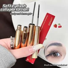 LUCKGO tridimensional emagrecimento Metal rímel longo ondulação estilo grosso não é fácil de borrar tridimensional Ma