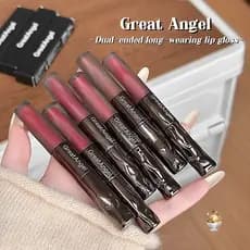 GreatAngel maquiagem de duas cabeças esmalte labial renderização de cores sedoso fosco maquiagem barata de dupla utiliza