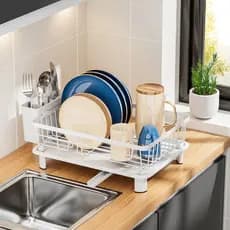 Prato de cozinha rack tamanho pequeno prato dreno rack pia multifuncional utensílios de mesa dreno prato caixa armazenam