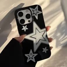 Único Graffiti estrela iphone Apple 16 caso de telefone 13 capa macia 15 brilhante 17promax adequado para 11 legal