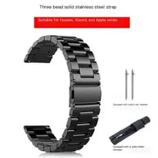 Adequado para Apple iwatch pulseira de aço inoxidável Huawei gt5 pulseira de relógio 22mm relógio s11 pulseira de três c