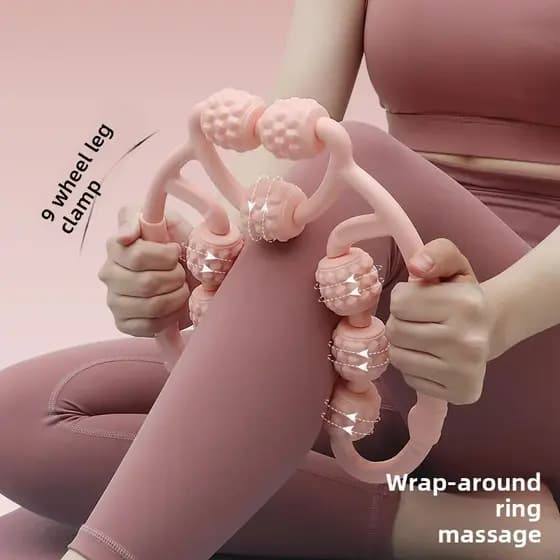 9 rodas perna clipe massageador perna muscular relaxar massageador não-espuma rolo fogão ferramenta útil fogão