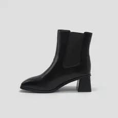 Botas curtas femininas de salto grosso Chelsea botas outono inverno Commuter botas femininas de salto médio botas Martin