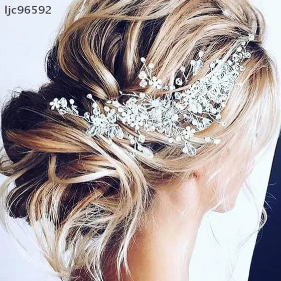 [ljc] Faixa De Cabelo De Cristal Brilhante Requintada , Acessórios Casamento Para Flor De Noiva , Enfeites Elegantes [BR