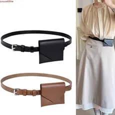 JUNYUE Bolsa De Cintura Feminina , Com Bolso Para Cartão Estilo Coreano Embreagem PU Pequena