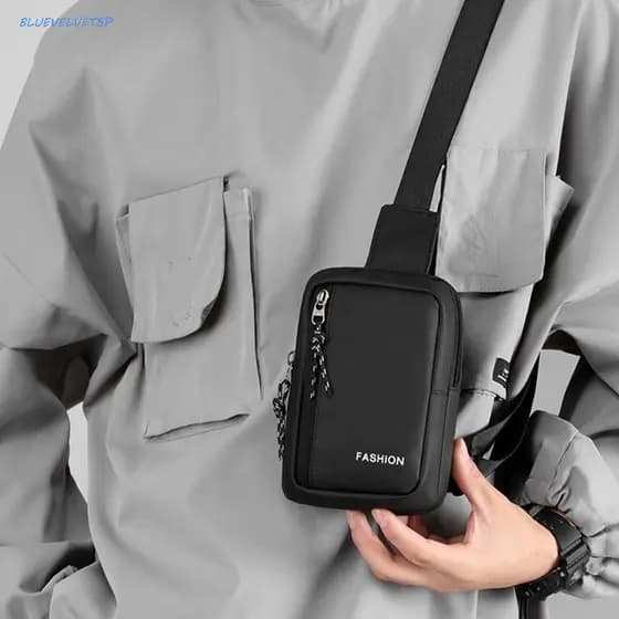 BLUEVELVETSP Bolsas De Peito Oxford , Mochila Pequena Diagonal Crossbody Mensageiro , Mini Bolsa De Ombro Masculina