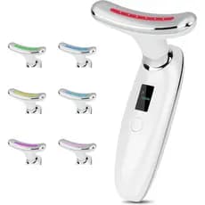 VRAIKO Deep Purple 7-em-1 Massageador Facial e de Pescoço – Dispositivo de Modelagem e Lifting Facial – Massageador de D