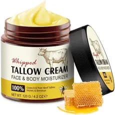 Sebo para a Pele 120g - Sebo Batido para Cuidados com a Pele - Creme Facial de Sebo, nutre profundamente o rosto e o cor