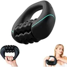 Massageador Elétrico Portátil Recarregável, Massageador Elétrico de Tecidos Profundos, Rolo Percussivo de 3 Velocidades