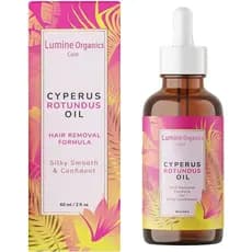 Óleo de Cyperus Rotundus Lumine Organics, Óleo Natural de Cyperus Rotundus para Remoção de Pelos, Hidrata e o Óleo de Cy