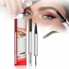 Novo Lápis de Sobrancelha 2 em 1 de 2024 com Gel, Lápis de Sobrancelha Mágico à Prova d'Água, Caneta de Sobrancelha 3D M