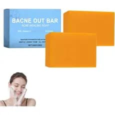 Bacne Out Bar, Novo Sabonete de Limpeza para Acne Corporal de 2026 com Cúrcuma, Vitamina C e Alfa-Arbutina, Esfoliante N