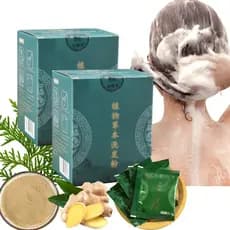 Pó de Shampoo Herbal Botânico para Cuidado Capilar, Pó de Shampoo Herbal Chinês, Pó Capilar de Limpeza Suave, Pó de Sham