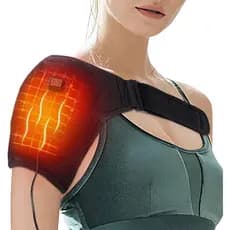 Suporte para o Músculo Rotador do Ombro – Massageador Elétrico para Ombro com 3 Configurações de Calor, Faixa Ajustável,