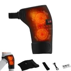 Cinto de Terapia de Luz Vermelha 4 em 1 para Quadril, Suporte Ajustável para Quadril com Manga de Compressão para Coxa,