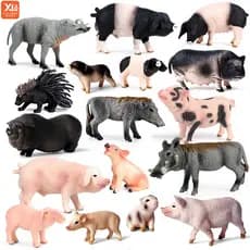 Modelo Realista de Animais de Fazenda, Aves, Porpois, Javali, Porco para Decoração de Casa, Figura de Ação Educacional e