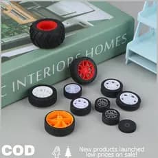 10 Pçs PC Brinquedo Roda Pneus De Aro De Borracha DIY Mini Tecnologia 4WD Coloridos Buraco Diâmetro 2mm 2.5mm 3mm Para R
