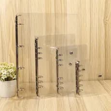 [Y&G]1Pc Pasta de Arquivo de Plástico Transparente A4/A5/A6/A7 Caderno de Folhas Soltas Pasta de Anel Planejador Agenda