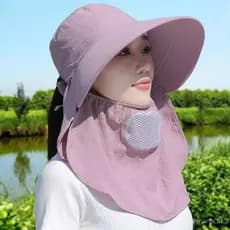 GRANDSTORE 1Pc Verão Chapéus De Sol Proteção UV Boné De Pesca Ao Ar Livre Para Mulheres Caminhadas Acampamento Trabalho