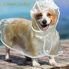 Capa De Chuva Para Cachorros Portátil/Impermeável/Transparente Animais De Estimação