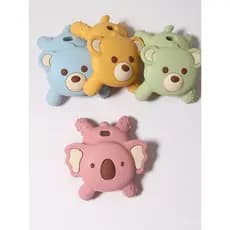 Mordedor de Silicone para bebê, mordedor Molar de qualidade alimentar, presente para bebê, massagem, goma, urso, coala,