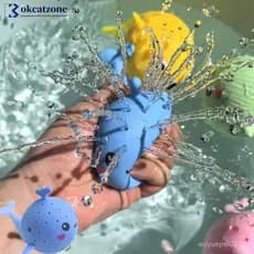 OKCATZONE Esponja Macia Baleia Brinquedo De Banho Absorção De Água Espremer Alívio Do Estresse Crianças Acessório De Jog