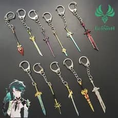 Chaveiro Genshin Impact Zhongli Xiao Keqing Metal R8MK