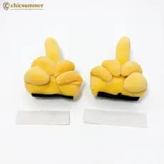 CHICSUMMER 2 Peças Engraçado Motocicleta Dedo Capacete De Pelúcia Decoração Polegares Para Cima Sinal Adesivo Moto Bicic