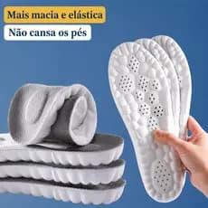 As palmilhas esportivas de látex 4D são antibacterianas, respiráveis, altamente elásticas e amortecedoras